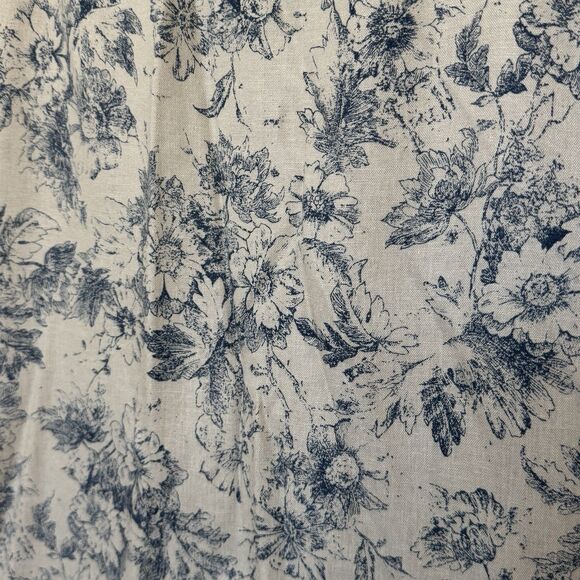 Talbots Petite Pencil Skirt Women 14 Beige Floral Midi Linen Office Tea Party - Picture 6 of 11